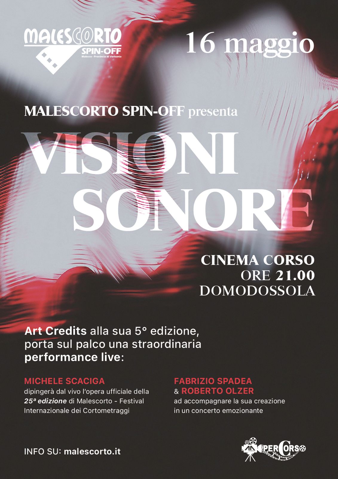 Locandina dell'evento "Visioni Sonore"